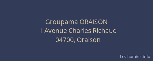 Groupama ORAISON