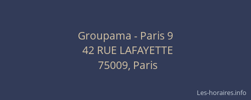 Groupama - Paris 9