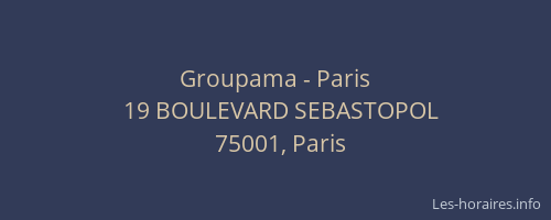 Groupama - Paris