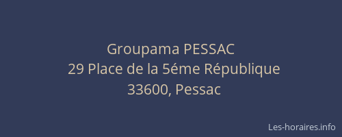 Groupama PESSAC
