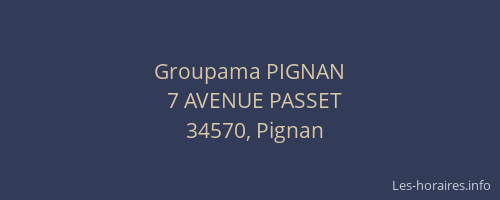 Groupama PIGNAN
