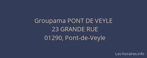 Groupama PONT DE VEYLE