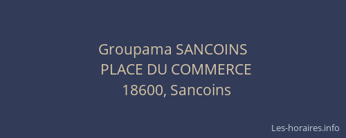 Groupama SANCOINS