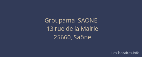 Groupama  SAONE