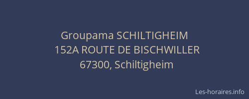 Groupama SCHILTIGHEIM