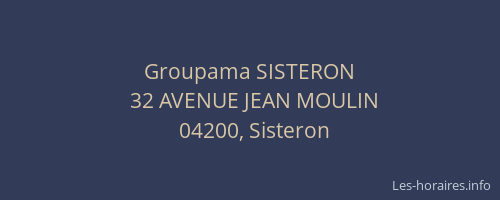 Groupama SISTERON