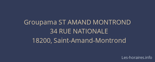 Groupama ST AMAND MONTROND