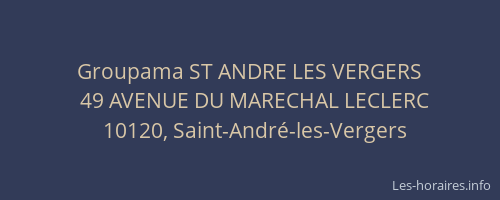 Groupama ST ANDRE LES VERGERS