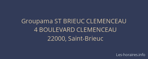 Groupama ST BRIEUC CLEMENCEAU