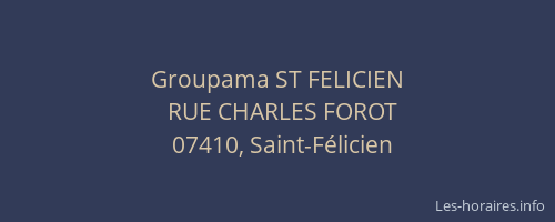 Groupama ST FELICIEN