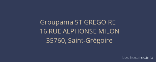 Groupama ST GREGOIRE