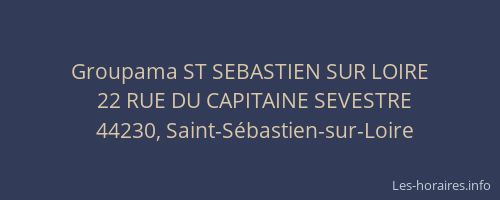 Groupama ST SEBASTIEN SUR LOIRE