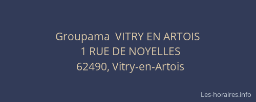 Groupama  VITRY EN ARTOIS