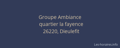 Groupe Ambiance
