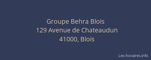 Groupe Behra Blois