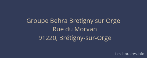 Groupe Behra Bretigny sur Orge