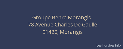 Groupe Behra Morangis