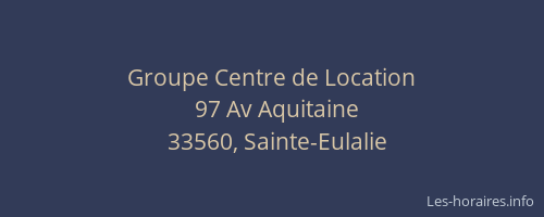Groupe Centre de Location