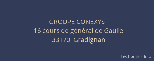 GROUPE CONEXYS