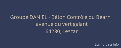 Groupe DANIEL - B&eacute;ton Contr&ocirc;l&eacute; du B&eacute;arn