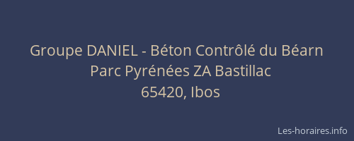Groupe DANIEL - B&eacute;ton Contr&ocirc;l&eacute; du B&eacute;arn