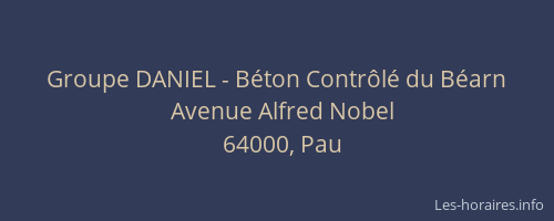Groupe DANIEL - Béton Contrôlé du Béarn