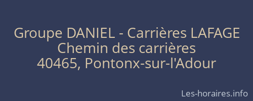Groupe DANIEL - Carrières LAFAGE