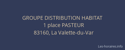 GROUPE DISTRIBUTION HABITAT