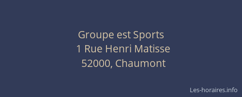Groupe est Sports