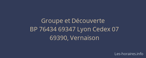 Groupe et Découverte