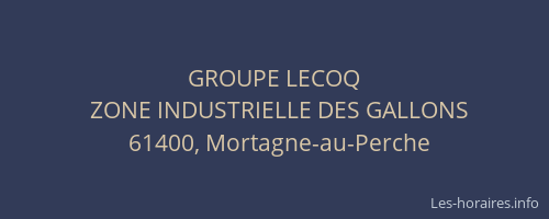 GROUPE LECOQ