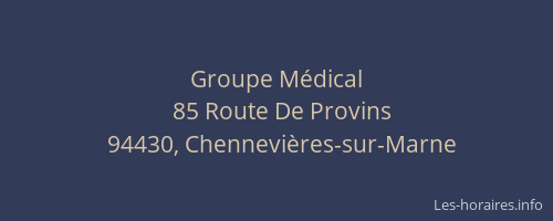Groupe M&eacute;dical