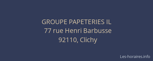 GROUPE PAPETERIES IL
