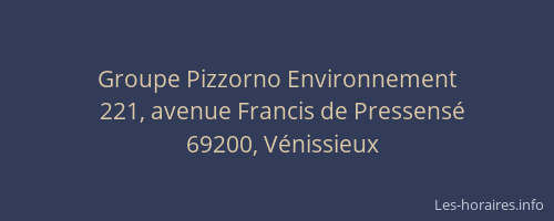 Groupe Pizzorno Environnement