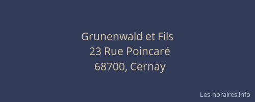 Grunenwald et Fils