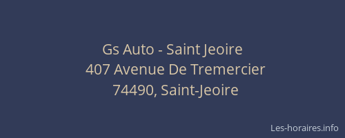 Gs Auto - Saint Jeoire