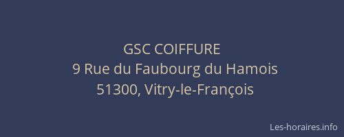 GSC COIFFURE