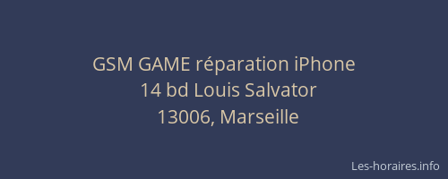 GSM GAME réparation iPhone
