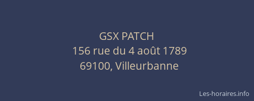 GSX PATCH