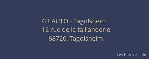 GT AUTO - Tagolsheim
