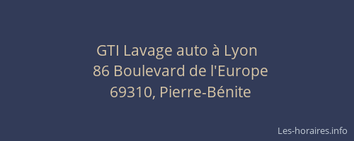 GTI Lavage auto à Lyon