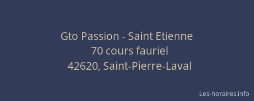 Gto Passion - Saint Etienne