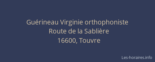Guérineau Virginie orthophoniste