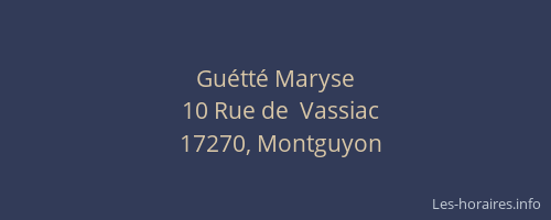 Guétté Maryse