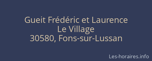 Gueit Frédéric et Laurence