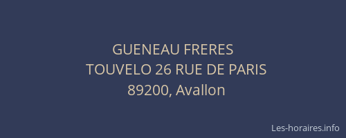GUENEAU FRERES