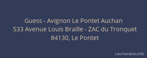 Guess - Avignon Le Pontet Auchan