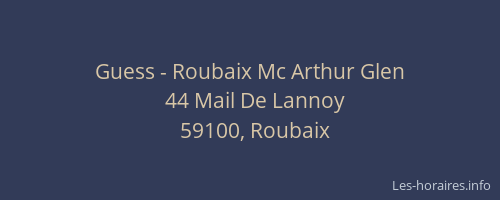 Guess - Roubaix Mc Arthur Glen