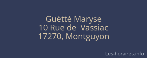 Guétté Maryse