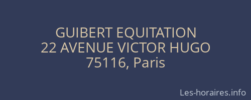 GUIBERT EQUITATION